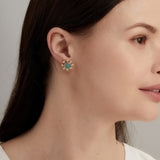 Candy Boulder Opal Diamond Studs