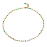 Mogul Emerald Flower Necklace