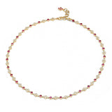 Mogul Ruby Flower Necklace