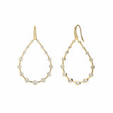 Large Hex Diamond Oval Earrings