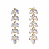 Moon Quartz Leaf Earrings