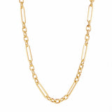 18K Yellow Gold Solid Paper Clip Rolo Chain