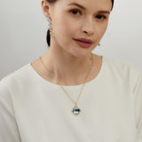 Small Mogul Gemstone Diamond Pendant