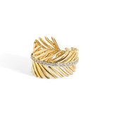 Jardin Palm Leaf Diamond Band
