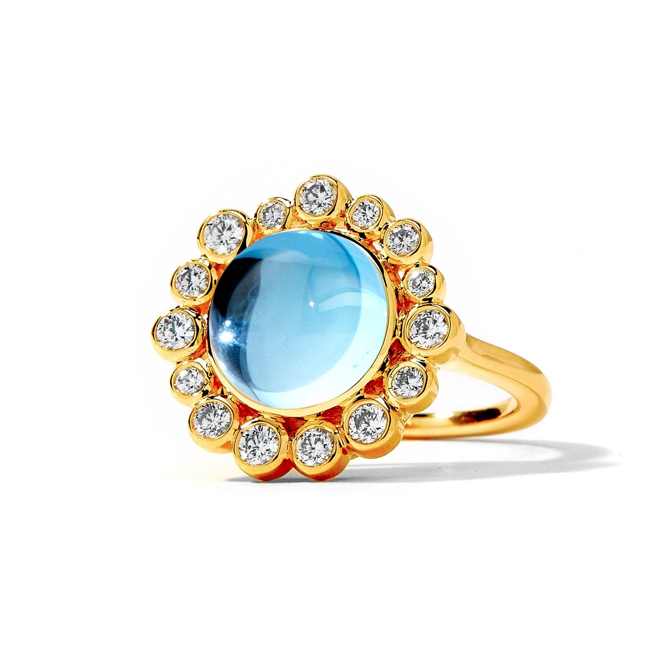 【TEMPLE OF THE SUN】Lazuli ゴールドリング/天然石 18k COSMO Lazuli Ring Gold Vermeil – Temple of the Sun Jewellery