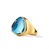 Mogul Blue Topaz Pear Shaped Ring