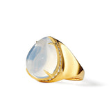 Mogul Moon Quartz Pear Shaped Ring