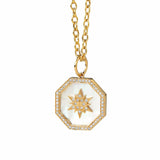 Cosmic Gemstone Starburst Pendant