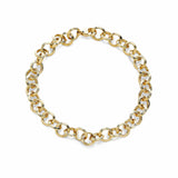The delightful bracelet made with 18-karat yellow gold has an adjustable lobster lock.