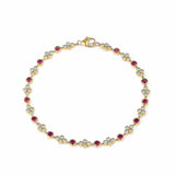 Mogul Gemstone and Diamond Bracelet