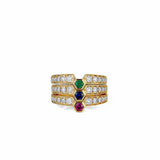 Geometrix Gemstone Stacking Ring
