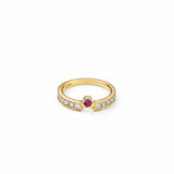 Geometrix Gemstone Stacking Ring