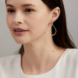Large Hex Diamond Oval Earrings