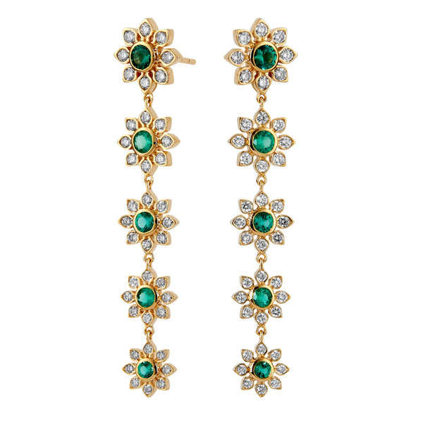 Long Flower Earrings