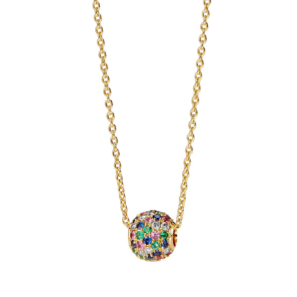 Cosmic Emerald & Multi Sapphire Bead Necklace