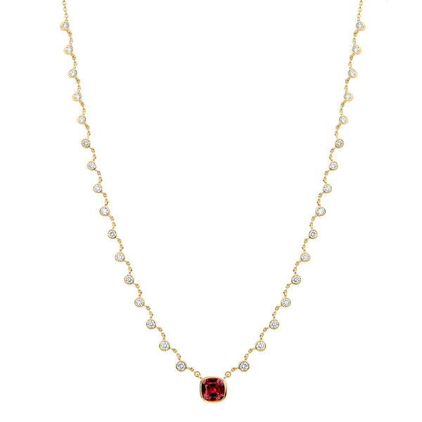 Diamond Cushion Necklace