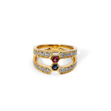 Geometrix Ruby & Sapphire Ring