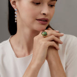 Mogul Olive Green Ethiopian Opal Ring