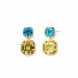 Asscher Cut Double Drop Earrings