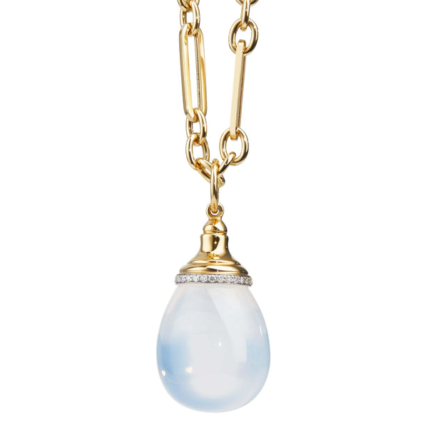 Grande Moon Quartz Drop Pendant