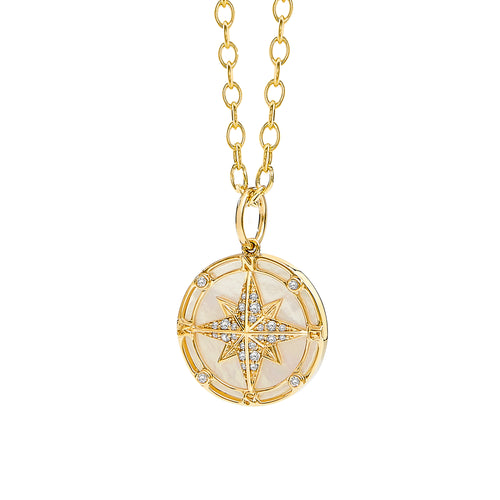 9ct Gold Two Tone Compass Pendant | Prouds