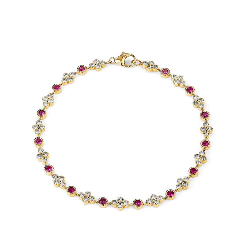 White Gold and Ruby Tennis - Intini Jewels