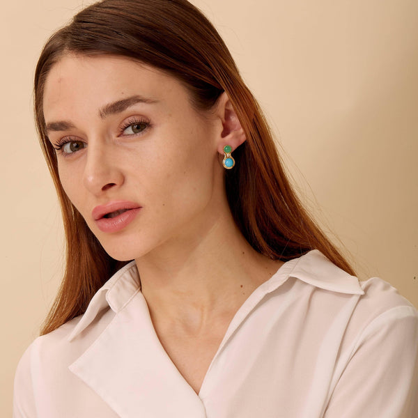 Candy Chrysoprase & Gemstone Earrings