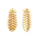 Jardin Satin Feather Diamond Earrings