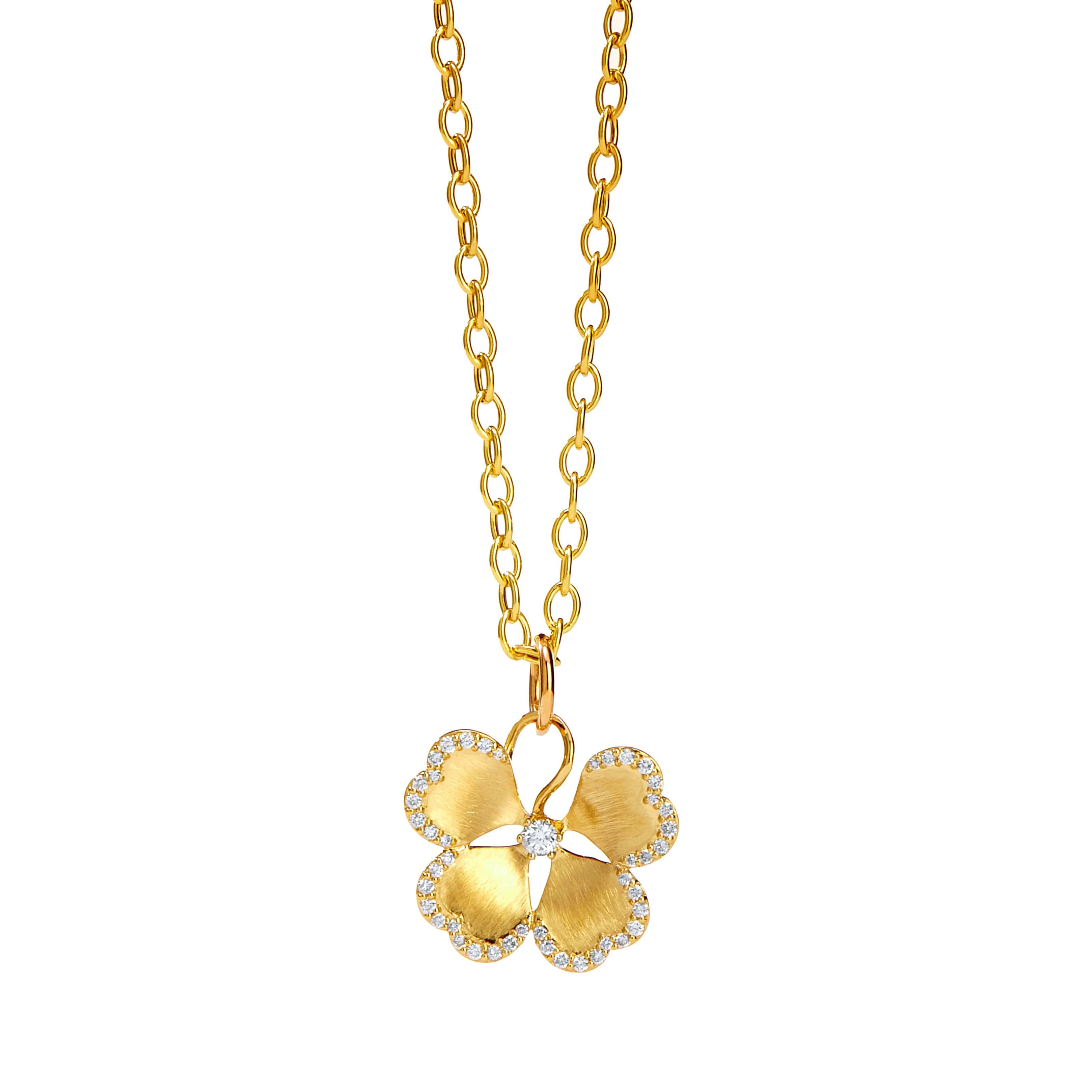 Jardin Satin Flower Pendant from Syna Jewels – SYNAJEWELS