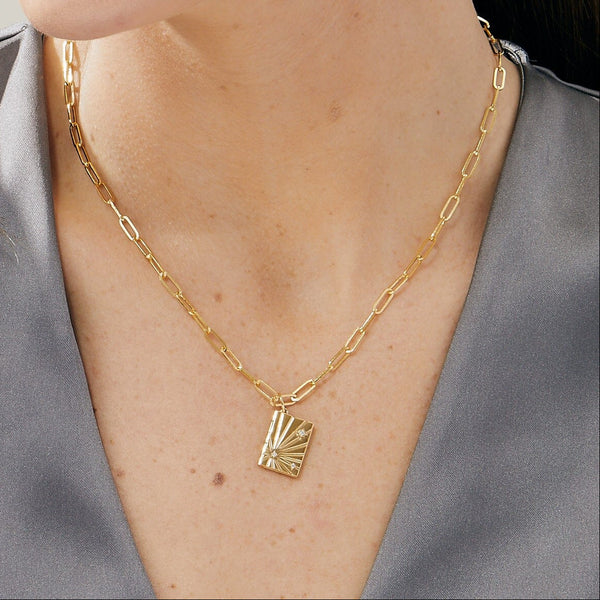 Cosmic Stargazing Book Pendant