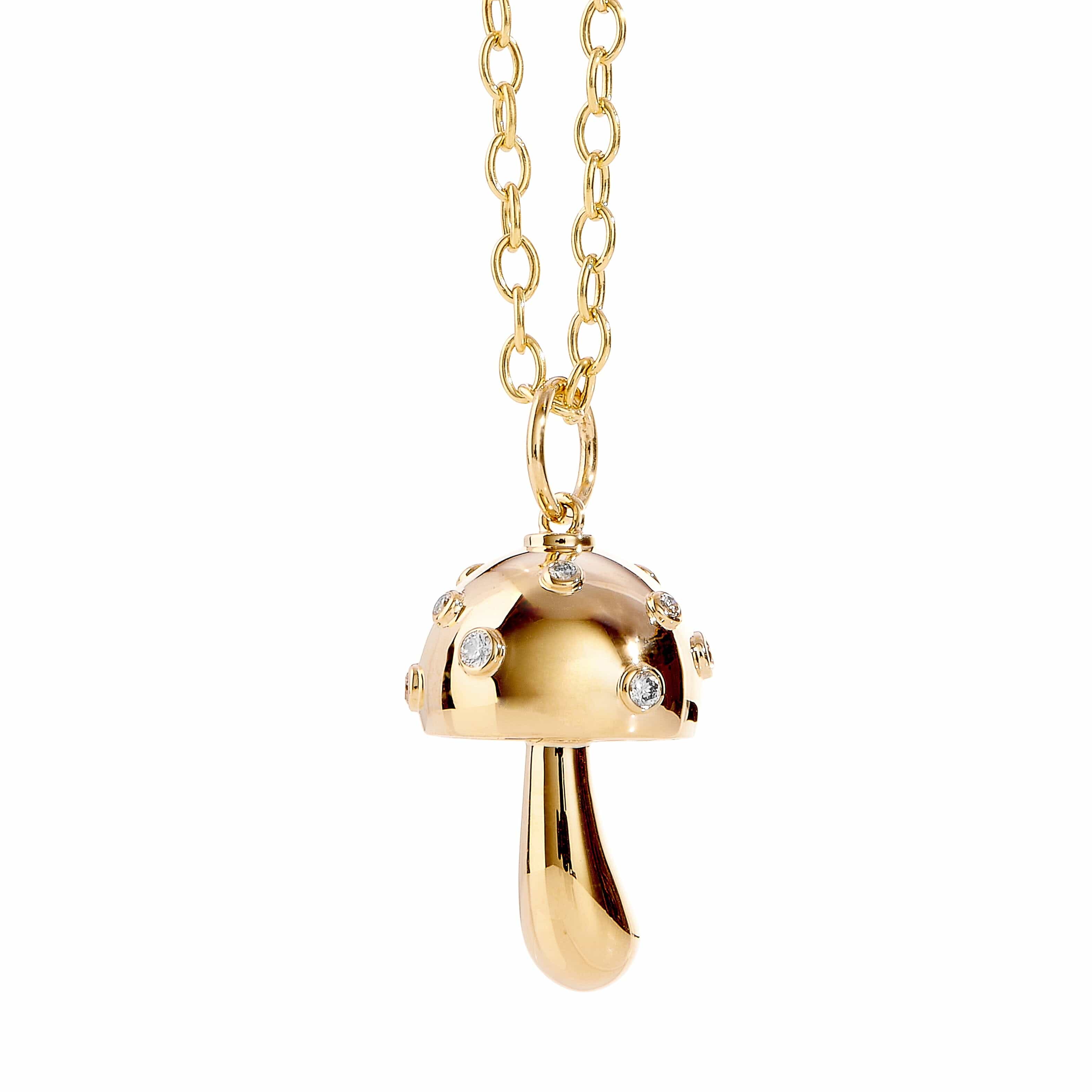 Diamond mushroom pendant Clearance