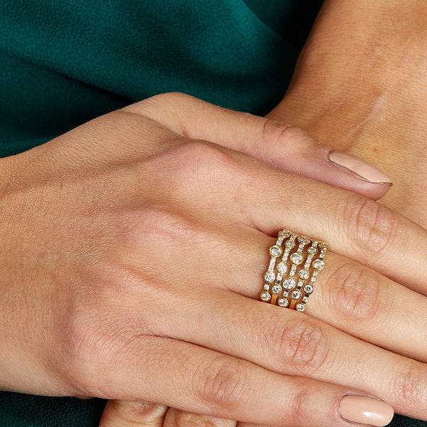 Cosmic Diamond Starry Nights Ring