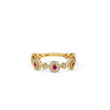 Jardin Flower Band with Rubies